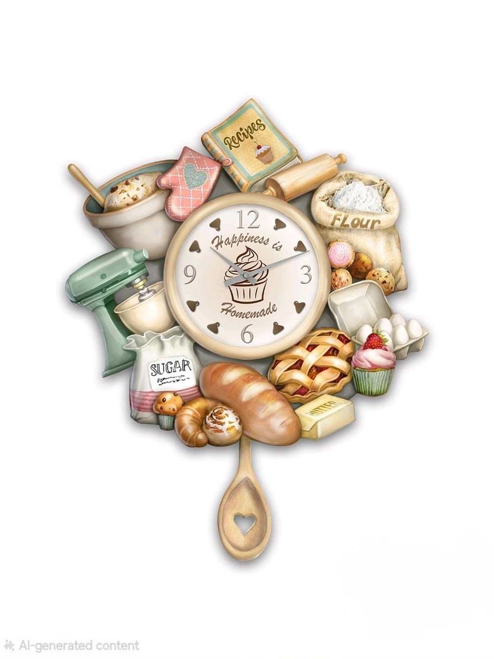 Bradford Exchange Homemade Happiness Wall Clock